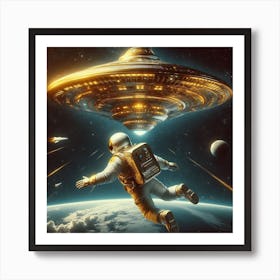 Alien Spaceship Art Print