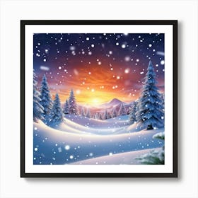 Winter Landscape 49 Art Print