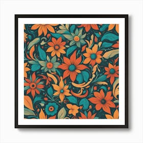 Floral Pattern 1 Art Print