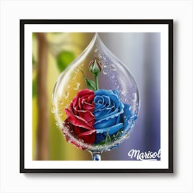 The Realistic And Real Picture Of Beautiful Rose 1 Art Print