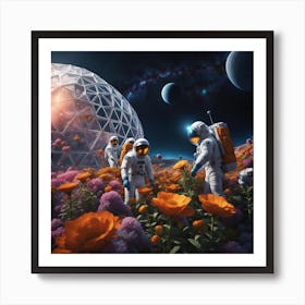 Astronauts In The Field Art Print