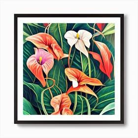 Anthurium Flowers 5 Art Print