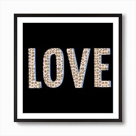 Leopard Love Square Art Print