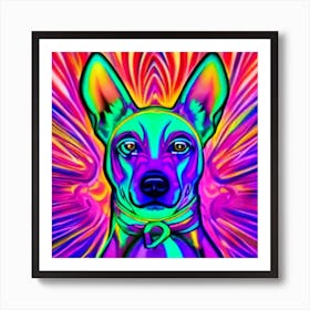 Psychedelic Dog 3 Art Print