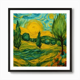 Spring Van Gogh Style Painting  Art Print