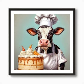 Chef Cow 9 Art Print