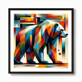 Abstract modernist Bear 1 Art Print