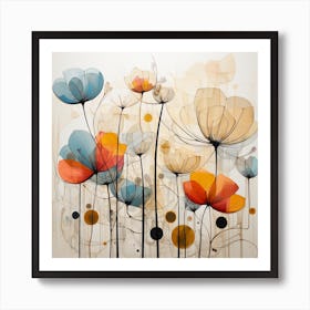 Abstract Floral Painting 3 Art Print