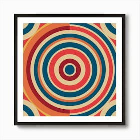 Retro Circles Art Print