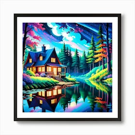 House By The Lake 2 Art Print