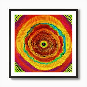 Psychedelic Colorful Hypnosis Art Print