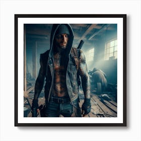 Man In Hoodie Art Print