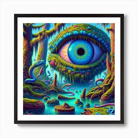 Swamp Blues Cyclops Art Print