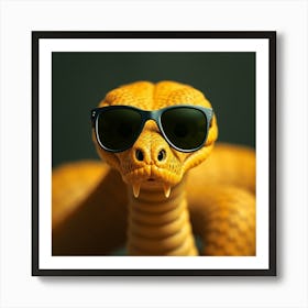 Snake In Sunglasses 2 Art Print