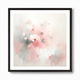 Pink Flowers Canvas Print Póster