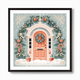 Christmas Door 9 Art Print