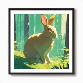 Rabbit In The Woods 46 Art Print