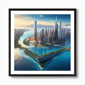 Futuristic Cityscape 6 Art Print