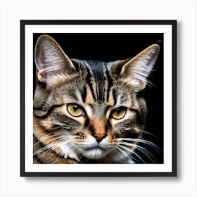 Portrait Of A Tabby Cat Art Print