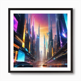 Futuristic City 101 Art Print