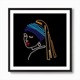 The Girl With A Pearl Earring Square Art Print