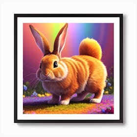 Rainbow Bunny Art Print