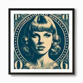 Taylor Swift stamp Art Print