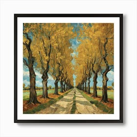 Avenue Of Trees Painting Vincent Van Gogh Art Art Print 3 Art Print