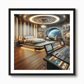 Futuristic Bedroom 1 Art Print