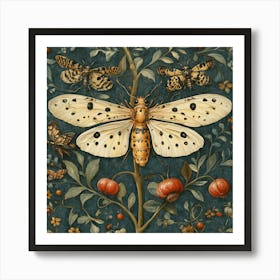 Moth On A Branch Art Print