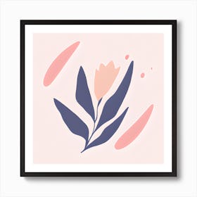 Pink And Purple Floral Art Print