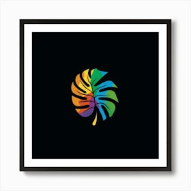 Tropical Leaf Logo Art Print