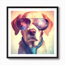 Space dog Art Print