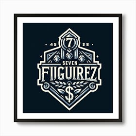 Seven Figurez Logo Art Print