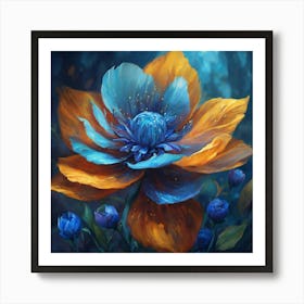 Blue Flower Art Print