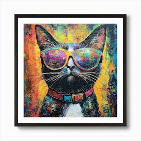 The Coolest Cat In Town 1 Art Print