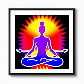 Woman in Yoga Pose Art Print