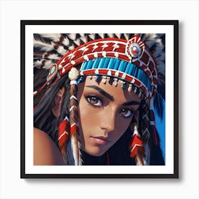 Native American Girl Art Print