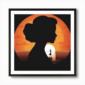 Silhouette Of A Woman 1 Art Print