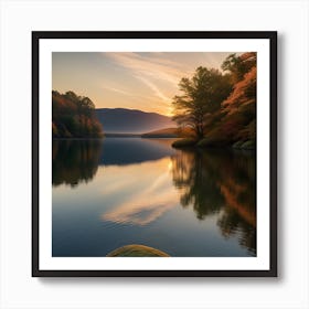 The Quiet Beauty of Fall by the Waterside Art Print