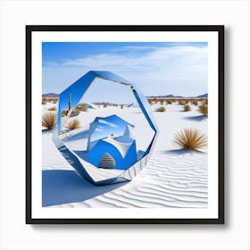 Mirror In The Desert 4 Art Print
