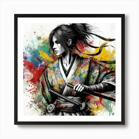 Samurai Girl 7 Art Print