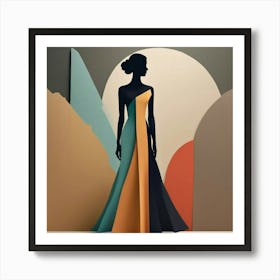 Woman In A Dress 2 Art Print