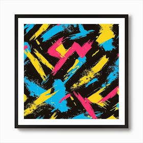 Colorful Strokes (4) Art Print