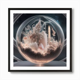 A Mesmerizing Transparent Spherical Vessel That Se Ix6i4 Chtvkjxs7wz Lakq Kerkx918tcwie43k6azvtg Art Print