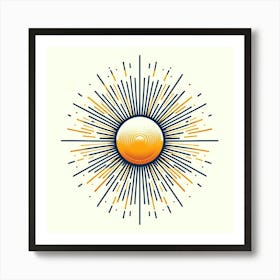 Sunburst Vector Illustration Art Print