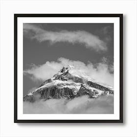 Cloudy Mountain Art Print