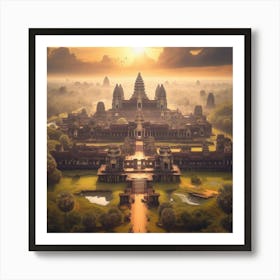 AI GENERATED Marvelous Angkor Wat Temple Art Print
