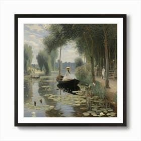 La Grenouillère, Claude Monet 1 Art Print