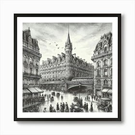 Paris Street Scene Art Print